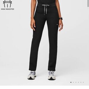 Figs Black Small Set : Straight Leg Women's Pants + Catarina top